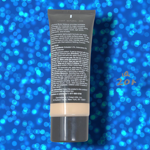 NEW Dermablend Professional Leg Body Makeup Light Natural 20N 3.4oz SPF 25 2026 - Picture 2 of 4